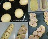 Foto langkah ke 3 dari resep Caterpillar Sausage Bread / Roti Isi Sosis.