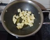 A picture of step 2 of Pepper Ghanto (Grated Green Papaya with Potato).