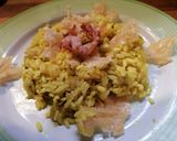 Foto del passaggio 4 della ricetta Risotto ai  carciofi, con speck croccante, cialde di parmigiano, e curcuma