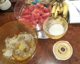 A picture of step 1 of Watermelon and Banana smoothie🍉🍌.