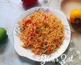 A picture of step 4 of Chowmein.