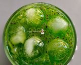 Gambar langkah 4 resipi Air Tebu Longan Selasih.