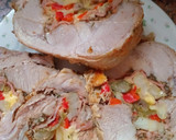 Foto del paso 8 de la receta: BONDIOLA RELLENA CON, PANCETA QUESO, Morrón, ACEITUNAS