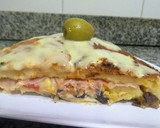 Foto del paso 4 de la receta: Pizza en licuadora rellena fácil, hecha en sartén. 👩🏼‍🍳🍺🍕