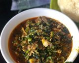A picture of step 5 of Okra soup.
