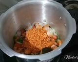 A picture of step 7 of Red Lentil Veggie Soup.