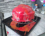 Foto del paso 5 de la receta: Torta helada con glaseado espejo marmoleado