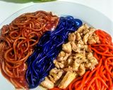 A picture of step 11 of Colorful spaghetti.