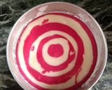 A picture of step 6 of Red velvet marble cake eggless.