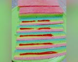 Foto langkah ke 6 dari resep Bolu Gulung Rainbow 😍 + Step by step.