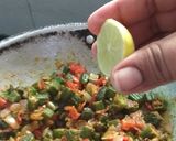 A picture of step 5 of Onion-Bhindi (okra) Sabji.