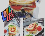 A picture of step 5 of Onion tomato sandwich no fire theme.