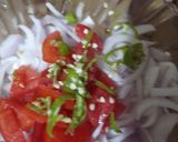 A picture of step 3 of Lobia chaat.