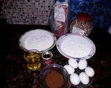 A picture of step 1 of Double Heart cake.