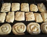 A picture of step 5 of Lebanese meat pastry /pie _meat in dough_.
