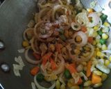 A picture of step 11 of Veg seekh kabab sizzler.