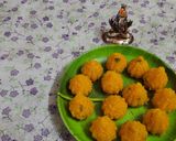 A picture of step 6 of Orange flavour modak.