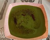 A picture of step 3 of Bhathua saag raita.