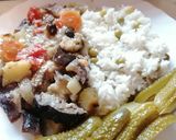 Zöldségekkel sült mustáros tarja recept fázis 5 fotója
