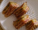 A picture of step 5 of Tri colour Fruity Sandwich.