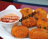 A picture of step 1 of Yam nuggets kebab.