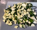 A picture of step 2 of Zucchini and Tomatoes with Bacon and Cilantro.
