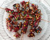 A picture of step 4 of Fruits chocolate / all children are happy.