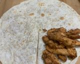 A picture of step 3 of Chicken fajita tortilla wrap (viral).