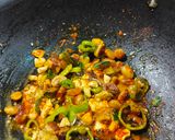 A picture of step 5 of Kaju Karela.