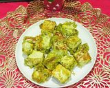 A picture of step 6 of Cheesey Hariyali Paneer Tikka.