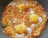 A picture of step 5 of Masala Maggi Sakshuka.