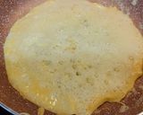Foto del paso 3 de la receta Tortilla de jamón y queso con membrillo en tortita