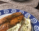 Foto del paso 6 de la receta: Salmón al horno en salsa de mostaza y miel, con berenjenas asadas