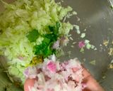 A picture of step 2 of Cabbage- Spring onion Parantha.