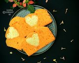 A picture of step 11 of Hidden heart cake (baked in pateela oven).