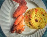A picture of step 25 of Fried rice and chicken.