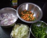 A picture of step 1 of Chinese Schezwan veg noodle rice (two in one) #Nov #W2.