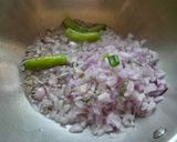 A picture of step 2 of Paneer spring onion bhurji.