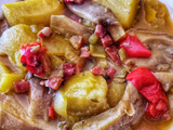 Patatas con setas frescas y jamón