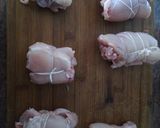 Foto del paso 5 de la receta: Contramuslos de pollo rellenos con adobo de pistacho