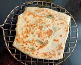 A picture of step 8 of Gozleme / Turkish stuffed flat bread.