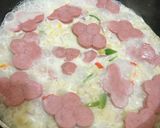 A picture of step 4 of Kiddies meal.. coconut cream Mac.