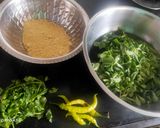 A picture of step 1 of Fried methi bhajiya.