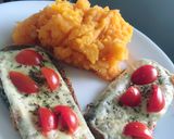 Foto del paso 9 de la receta: Milanesas de berenjena con puré de calabacín al horno y papas 🥔 🍆