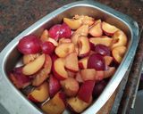 A picture of step 11 of Pork Shoulder with Mustard, Spiced Plums, and Orange Sweet Potato Mash.