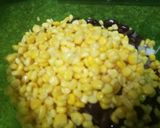 A picture of step 2 of Mexican Beans selad.