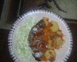 A picture of step 3 of Gashashshen Kifi mai Dankali da Cabbage.