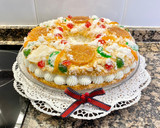 Foto del paso 12 de la receta: Roscón de reyes relleno con frutas confitadas y nata “sin gluten “