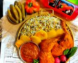 عکس مرحله 11 از دستور پلو لوبیا چشم بلبلی با مرغ solmaz