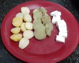 A picture of step 1 of Farali Pahadi tikka.